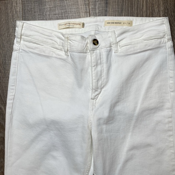 Pilcro and Letterpress (Anthropologie)  white high-rise bootcut jeans, size 31 - Picture 4 of 16